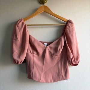 Wilfred Blush Pink Puff Sleeve Blouse